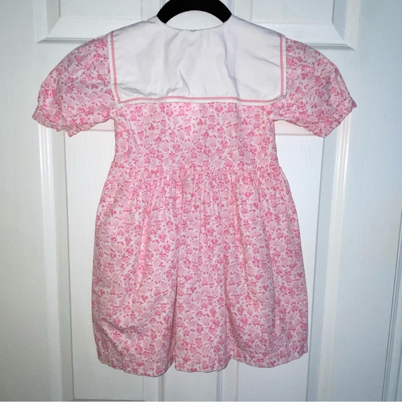 OSH KOSH - VINTAGE 80s - GIRL DRESS - Sailor Collar - USA - Small Stain - Size 5 - Picture 8 of 9